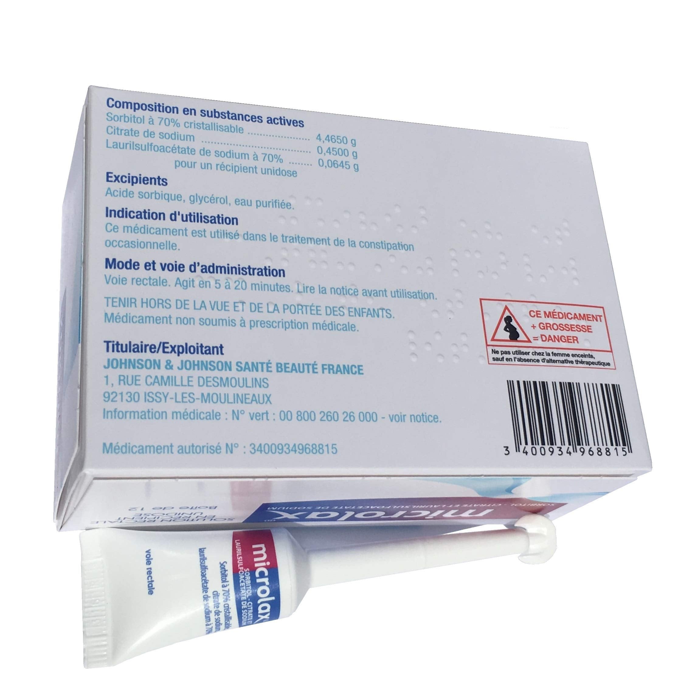 MICROLAX Rectum Enema 5ml - 12 Pack Micro-Enema Solution Constipation Relief - Damaged Box - BBE 12/2028