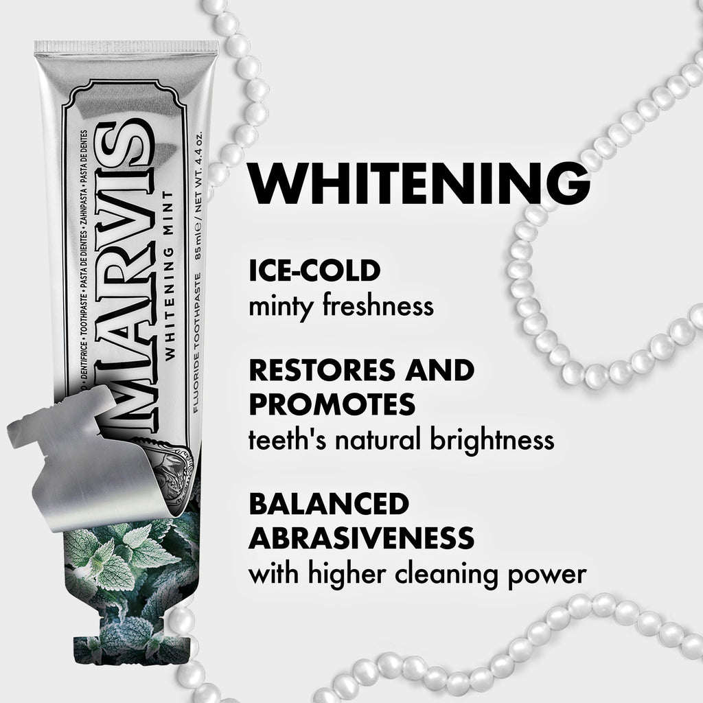 Marvis Whitening Toothpaste - Mint - 85ml - Plaque Removal - Long-Lasting Freshness - Dental Care - Damaged Box