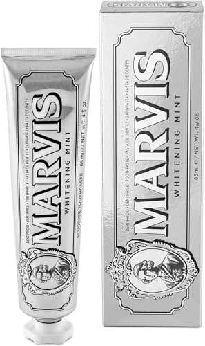 Marvis Whitening Toothpaste - Mint - 85ml - Plaque Removal - Long-Lasting Freshness - Dental Care - Damaged Box