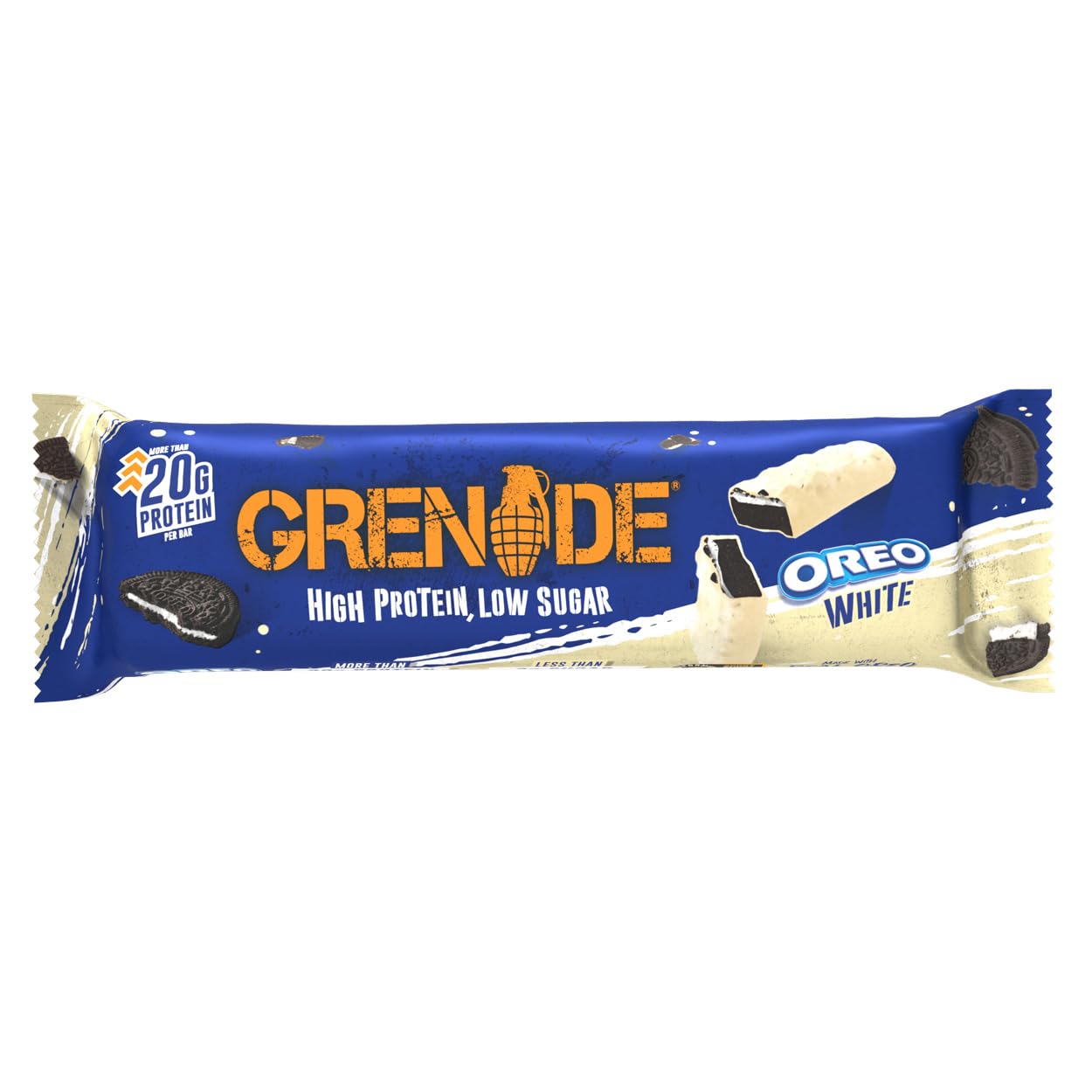 Grenade OREO White Protein Bars - 12x 60g High Protein Snack Bar Multipack - Damaged Box - BBE 06/2026
