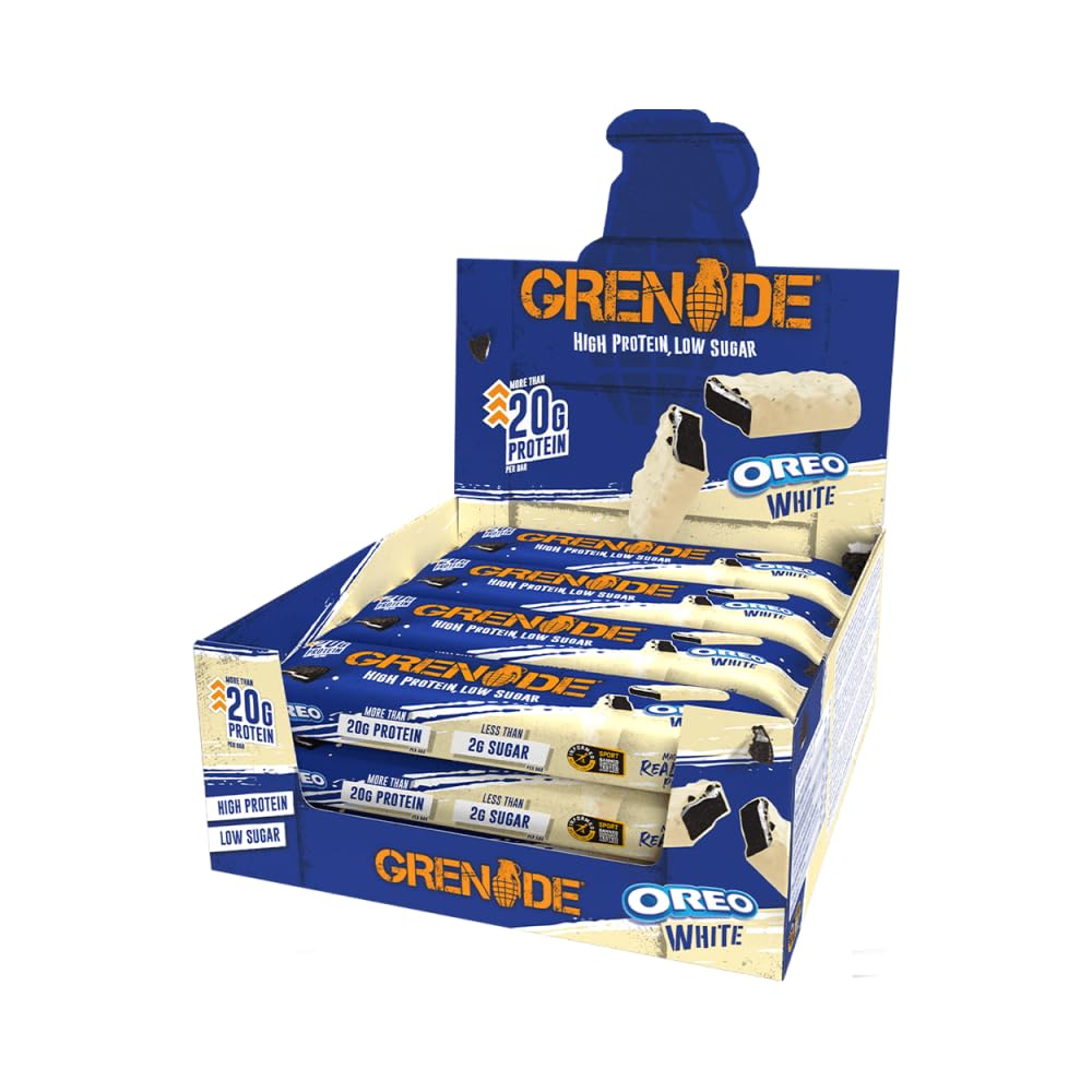 Grenade OREO White Protein Bars - 12x 60g High Protein Snack Bar Multipack - Damaged Box - BBE 06/2026