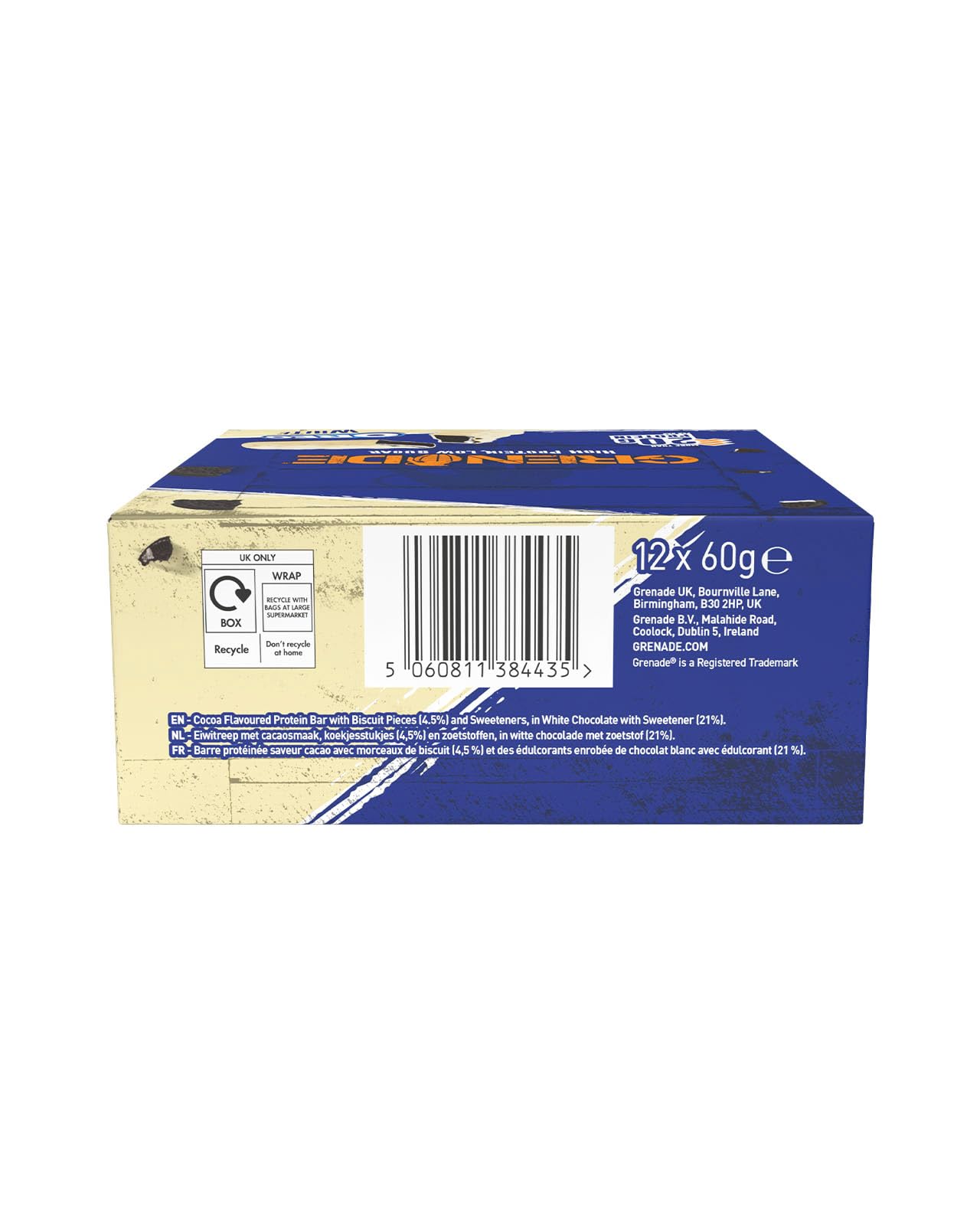 Grenade OREO White Protein Bars - 12x 60g High Protein Snack Bar Multipack - Damaged Box - BBE 06/2026