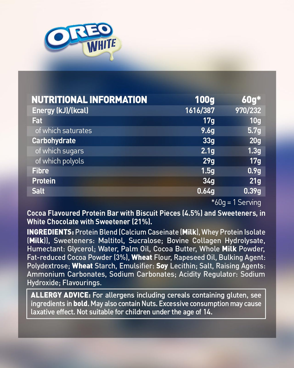 Grenade OREO White Protein Bars - 12x 60g High Protein Snack Bar Multipack - Damaged Box - BBE 06/2026