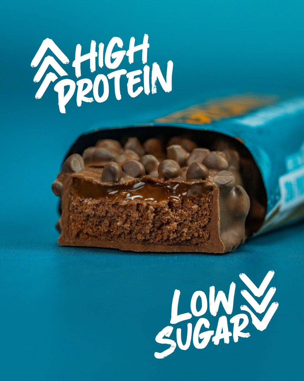 Grenade Protein Bar - Chocolate Chip Salted Caramel, Low Sugar Snack, 12 x 60g High Protein Bar - Damaged Box - BBE 08/2026