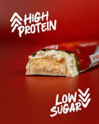 Grenade High Protein Low Sugar Bar - White Chocolate Salted Peanut - 12 x 60g Snack Bar - Damaged Box - BBE 08/2026