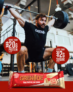Grenade High Protein Low Sugar Bar - White Chocolate Salted Peanut - 12 x 60g Snack Bar - Damaged Box - BBE 08/2026