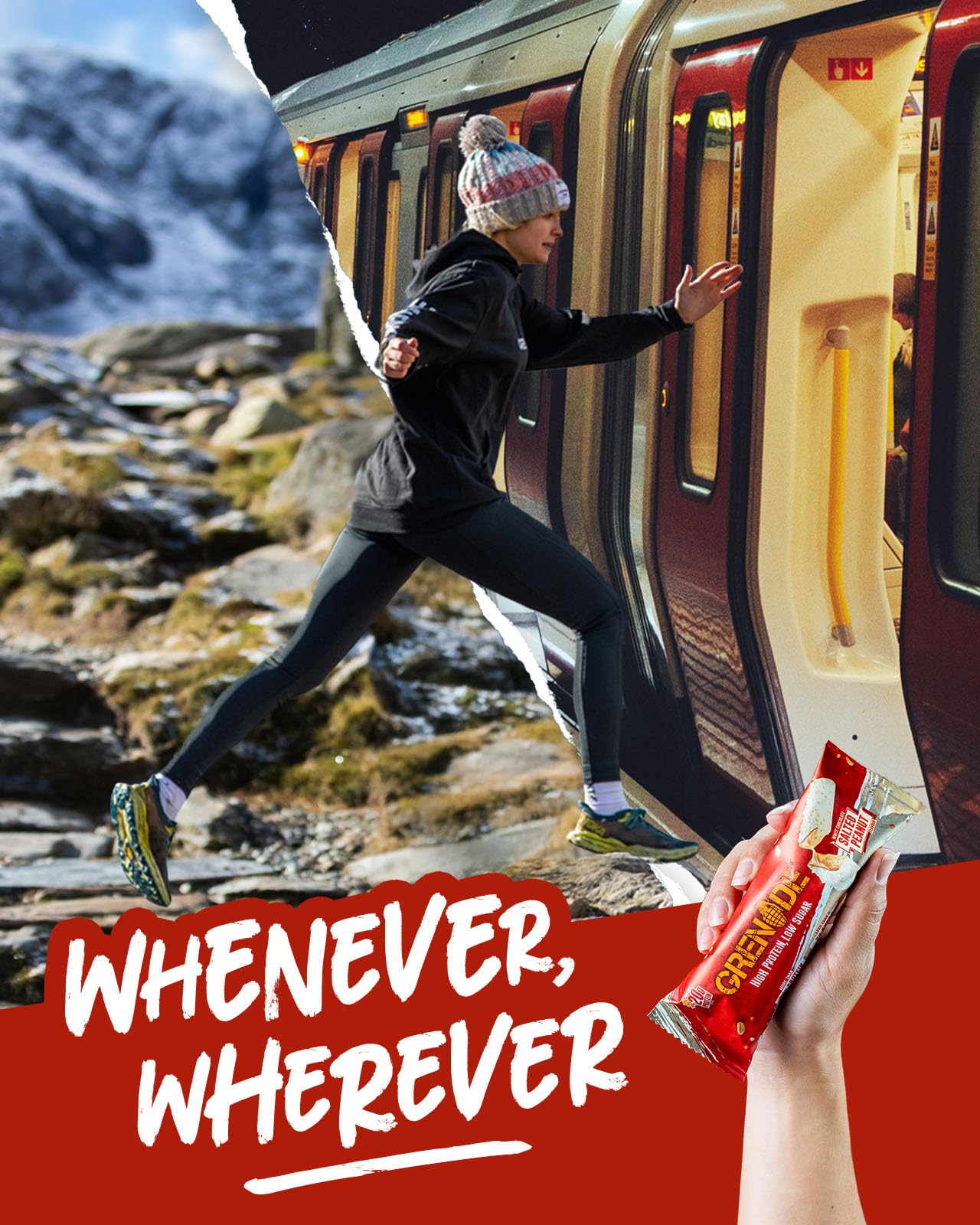 Grenade High Protein Low Sugar Bar - White Chocolate Salted Peanut - 12 x 60g Snack Bar - Damaged Box - BBE 08/2026