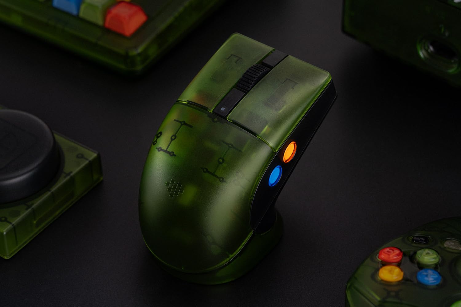 8Bitdo Retro R8 Mouse with PAW 3395 Optical Sensor DPI 26K, Wireless 4K Polling Mouse with Charging Dock, Programmable Buttons, and Kailh Sword GM X Micro Switches - Xbox Edition(Officially Licensed) - Like New