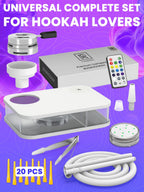 M. ROSENFELD Hookah Shisha Set - Portable Travel Mini Flat Box Pipe with Charcoal Holder & Cover - Damaged Box