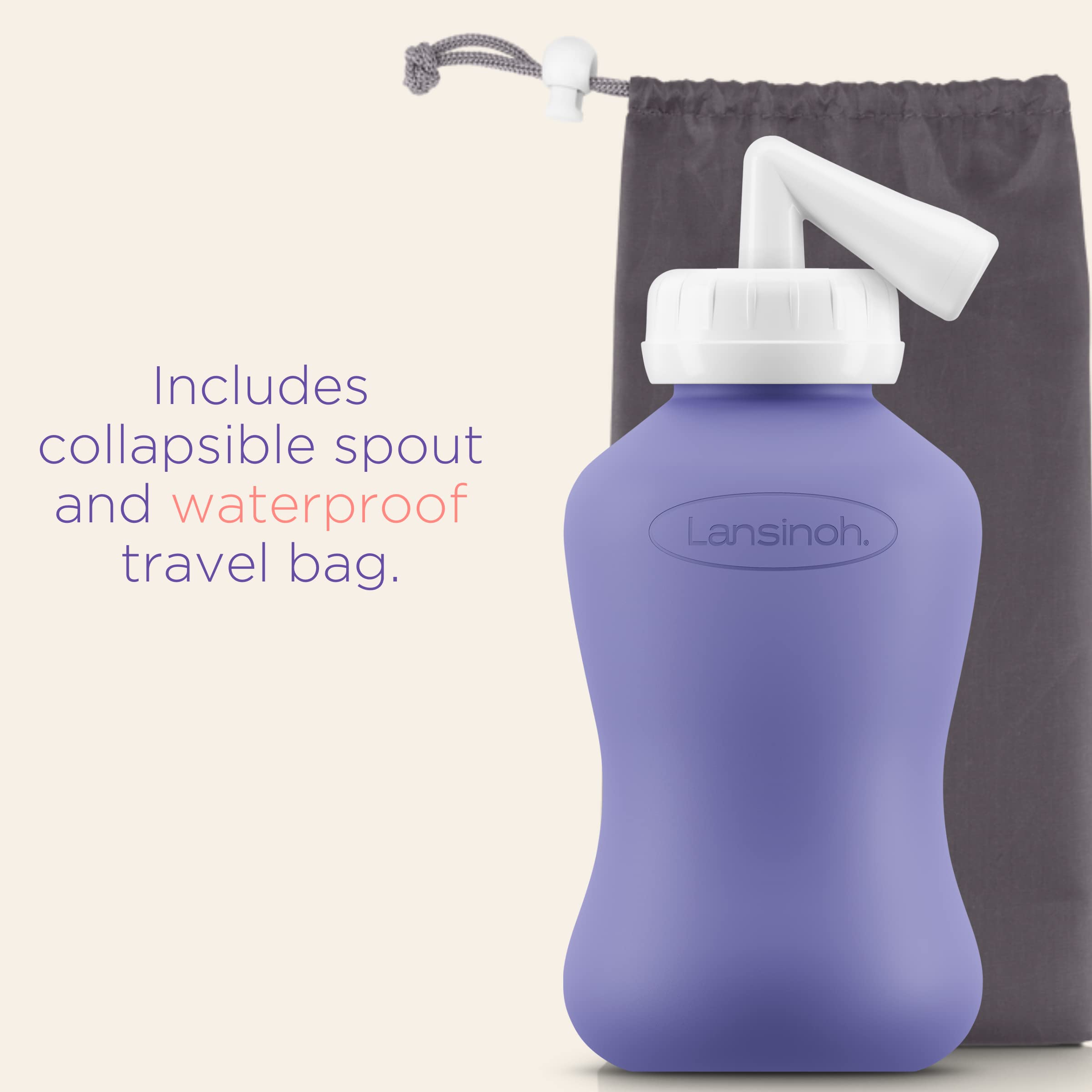 Lansinoh Peri Bottle Postpartum - 360ml Portable Bidet with Angled Spout - Post Birth Recovery Essentials - Damaged Box