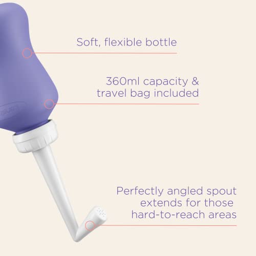 Lansinoh Peri Bottle Postpartum - 360ml Portable Bidet with Angled Spout - Post Birth Recovery Essentials - Damaged Box