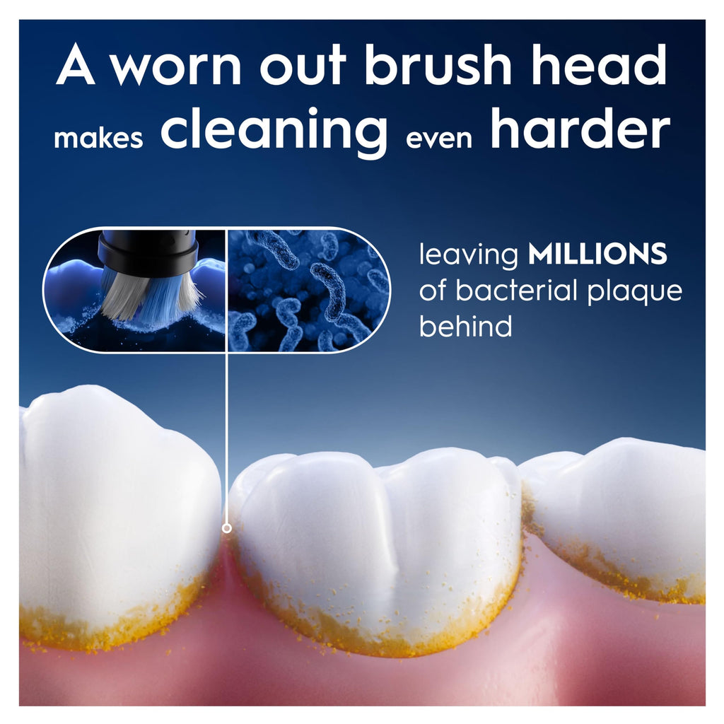 Oral-B iO Series Ultimate Clean Replacement Brush Heads - 6 Count Black - Original Round Deep Cleaning Plaque Removal - New