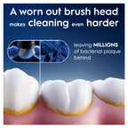 Oral-B iO Series Ultimate Clean Replacement Brush Heads - 6 Count Black - Original Round Deep Cleaning Plaque Removal - New