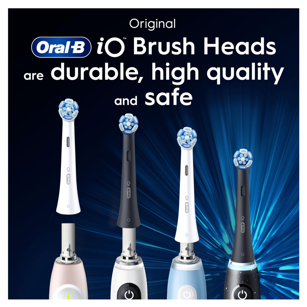 Oral-B iO Series Ultimate Clean Replacement Brush Heads - 6 Count Black - Original Round Deep Cleaning Plaque Removal - New