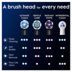 Oral-B iO Series Ultimate Clean Replacement Brush Heads - 6 Count Black - Original Round Deep Cleaning Plaque Removal - New