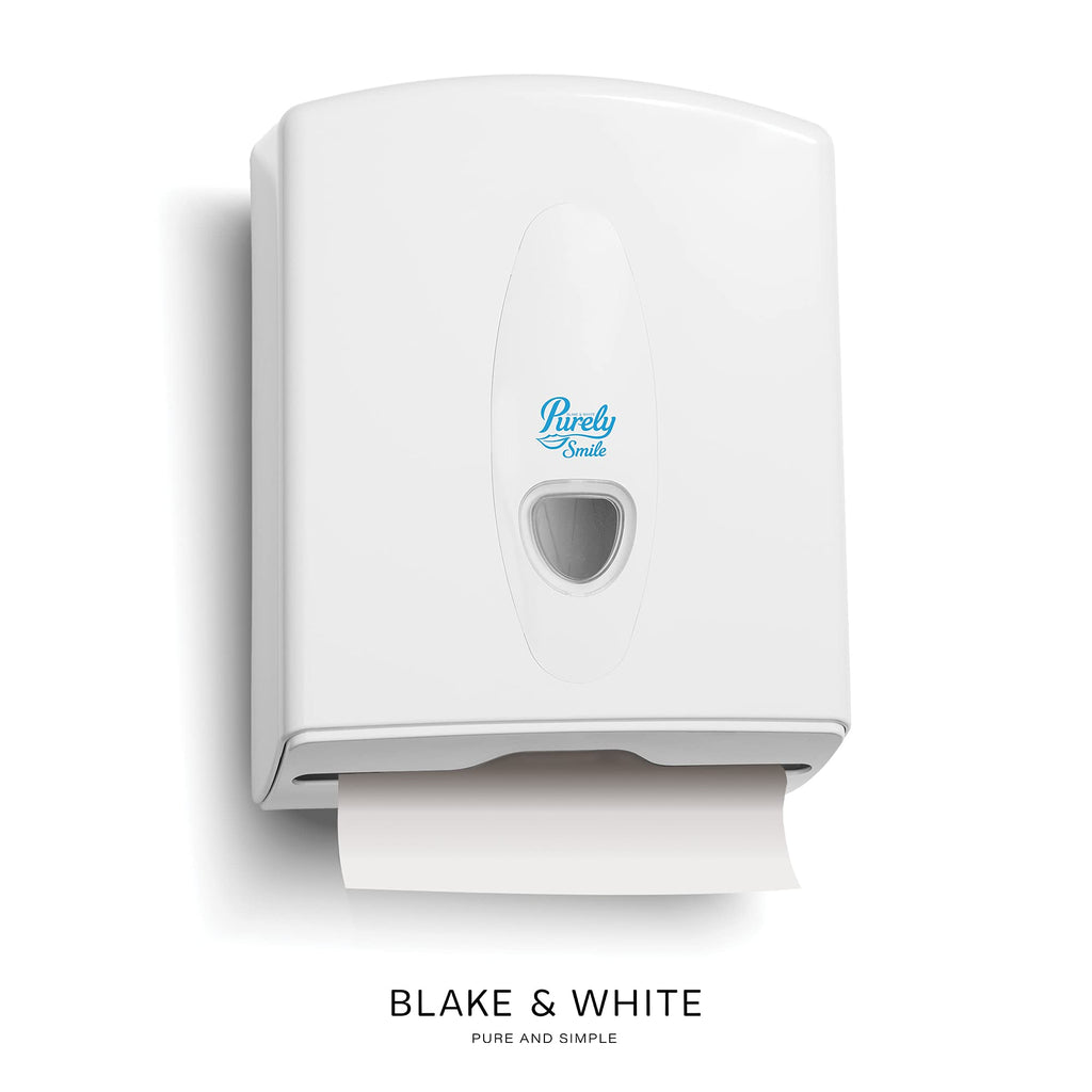 Blake & White Purely Smile C Fold 2 Ply White Paper Hand Towels for Dispenser - Box of 2400 PS1022 - Damaged Box
