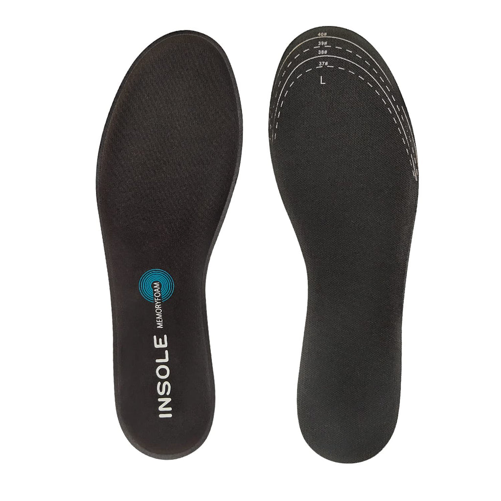 Memory Foam Insoles - Cut-to-Size Shoe Inserts for Trainers, Sneakers, Work Boots, Walking Shoes - UK 9-13 - New
