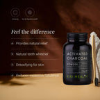 KIKI Health Activated Charcoal Powder 70g - Coconut Shell Teeth Whitening Detox Supplement - Food Grade Vegan Gluten Free - Flatulence - New - BBE 07/2027