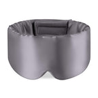 OLESILK Mulberry Silk Sleep Mask - Silver Grey Eye Mask for Men Women - Adjustable Strap Blindfold Large Size - Damaged Box