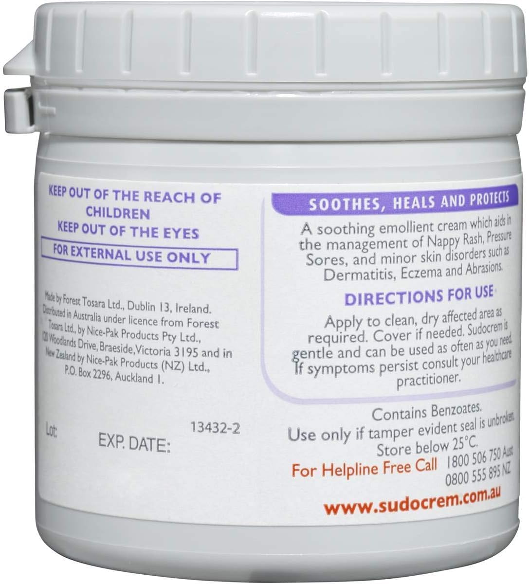 Sudocrem Antiseptic Healing Cream - Zinc Oxide - Nappy Rash, Eczema, Acne, Minor Burns - 175g Single Pack - Very Good - BBE 01/2029