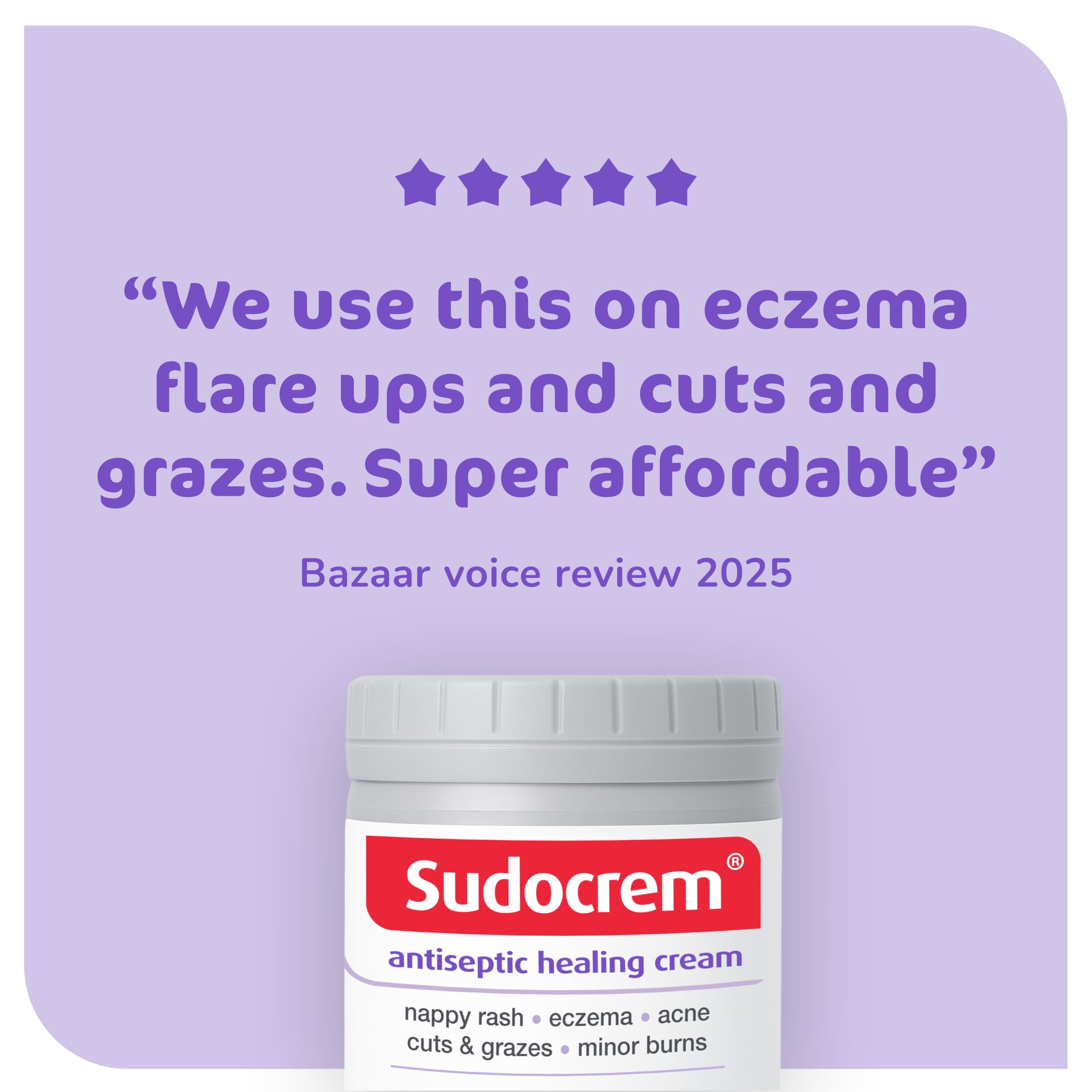 Sudocrem Antiseptic Healing Cream - Zinc Oxide - Nappy Rash, Eczema, Acne, Minor Burns - 175g Single Pack - Very Good - BBE 01/2029