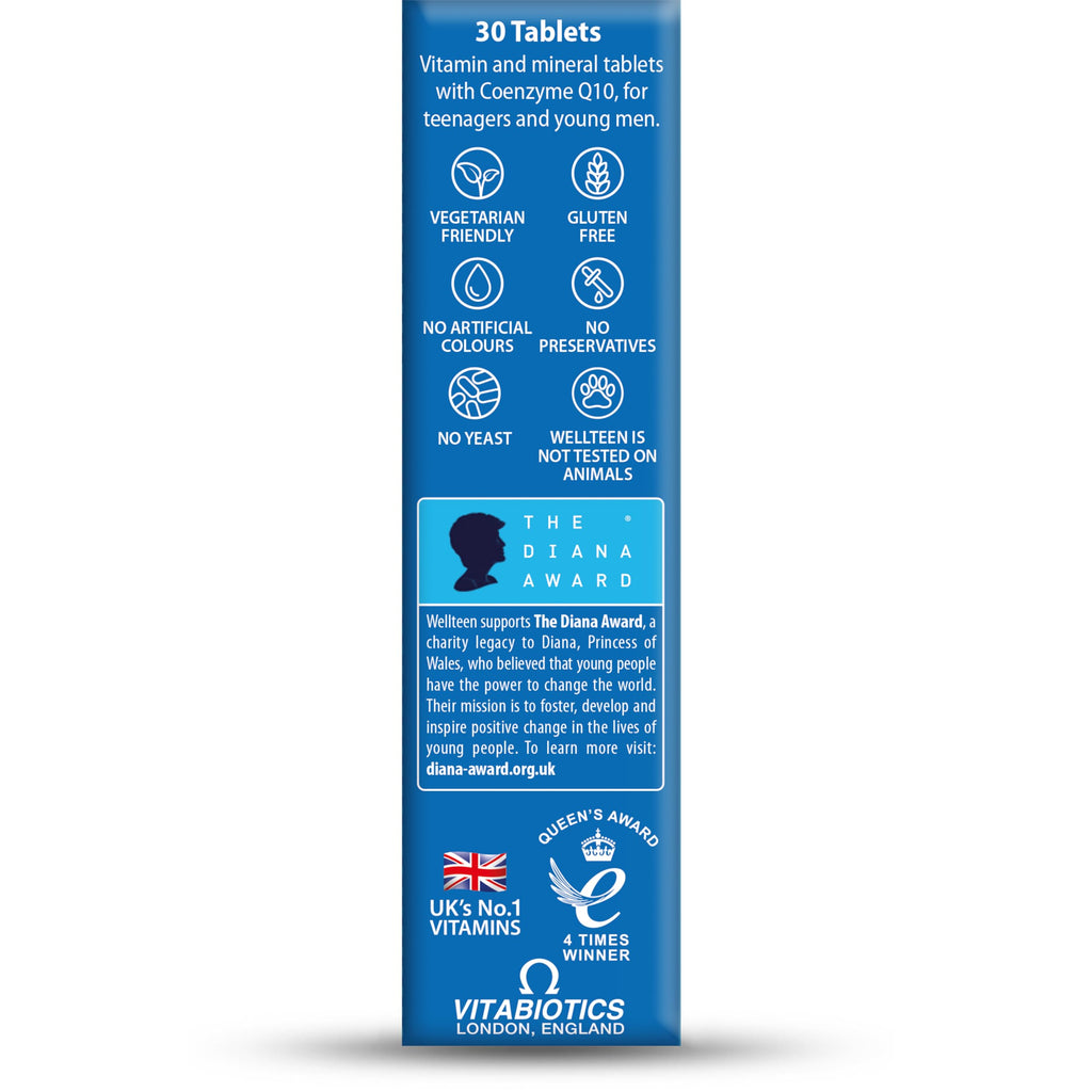Vitabiotics Wellteen Him Original - 30 Count - Teen Male Multivitamin Supplement - New - BBE 05/2027