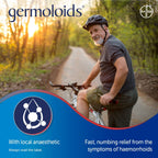 Germoloids Haemorrhoid Cream - Piles Treatment with Anaesthetic - Numb Pain Itch - 55g Pack of 1 - Damaged Box - BBE 01/2029