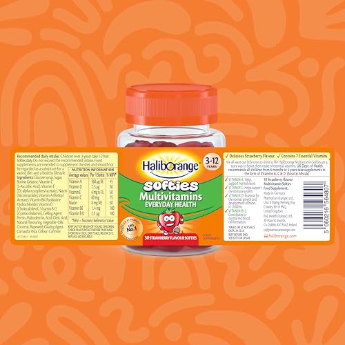 Haliborange Kids Multivitamins Softies - Strawberry Flavour 30 Chewable Gummies - Very Good - BBE 07/2027
