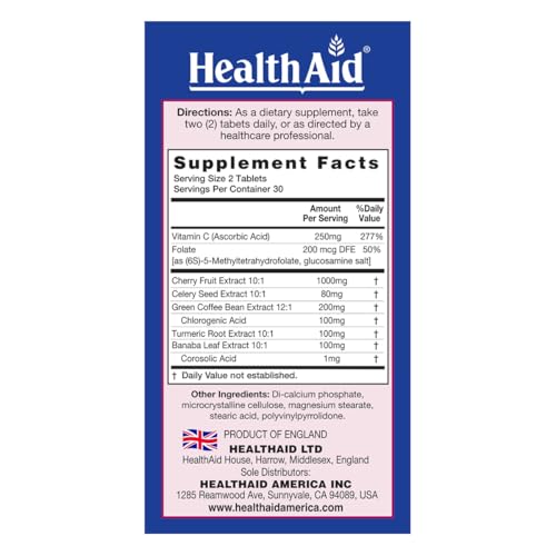 HealthAid Uriprinol Vegan Tablets - 60 Count - Health & Wellbeing Supplement - Damaged Box - BBE 03/2029