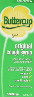 Buttercup Original Syrup 200ml - Cough & Cold Relief Medicine - Damaged Box - BBE 04/2027
