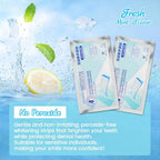 SURFOU Teeth Whitening Strips - 28 Treatments (56 Strips) - Non Peroxide Enamel Safe Kit - Gentle Mint Flavor Formula - Damaged Box - BBE 01/2028