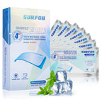 SURFOU Teeth Whitening Strips - 28 Treatments (56 Strips) - Non Peroxide Enamel Safe Kit - Gentle Mint Flavor Formula - Damaged Box - BBE 01/2028