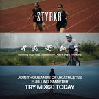 Styrkr MIX60 Energy Powder Sachets - 12x 60g Carb Drink Mix - Cycling Running Endurance Fuel - Damaged Box - BBE 11/2027