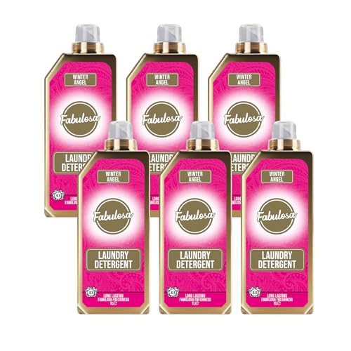 Fabulosa Laundry Detergent Winter Angel - Concentrated Washing Liquid 198 Washes 1L 6 Pack Stain Remover - Damaged Box