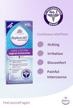 Replens Longer Lasting Vaginal Moisturiser 35g - Intimate Hydration Gel - Health & Beauty - Damaged Box - BBE 01/2028