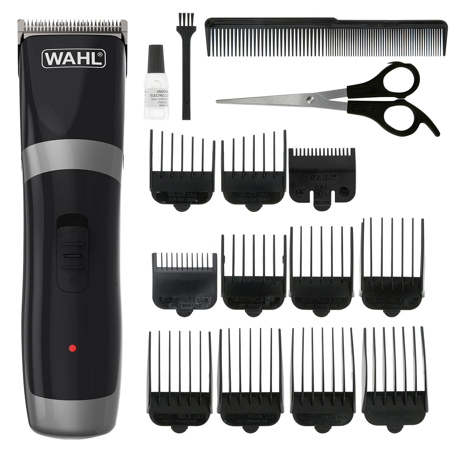 Wahl Cord/Cordless Rechargeable Men's Hair Clipper with Guide Combs - Like New