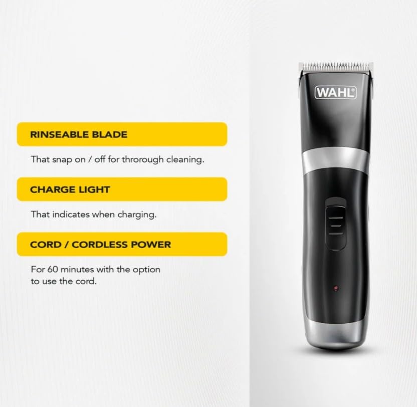 Wahl Cord/Cordless Rechargeable Men's Hair Clipper with Guide Combs - Like New