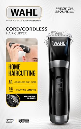 Wahl Cord/Cordless Rechargeable Men's Hair Clipper with Guide Combs - Like New
