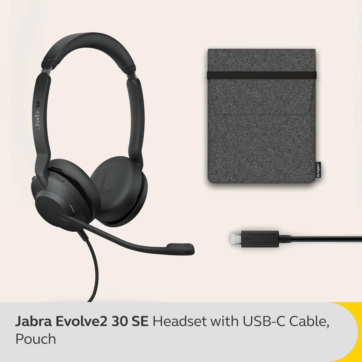 Jabra Evolve2 30 SE USB-C, UC version Stereo - New