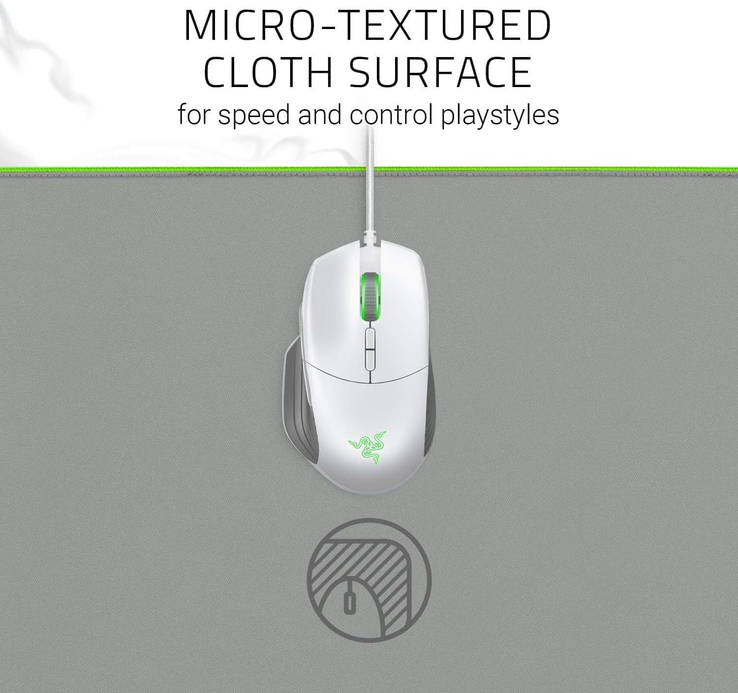 Razer Goliathus Extended Chroma - Soft Extended Gaming Mouse Mat Chroma RGB Lighting (Cable Holder, Fabric Surface, Quilted Edge, Optimized for all Mice) Mercury - New