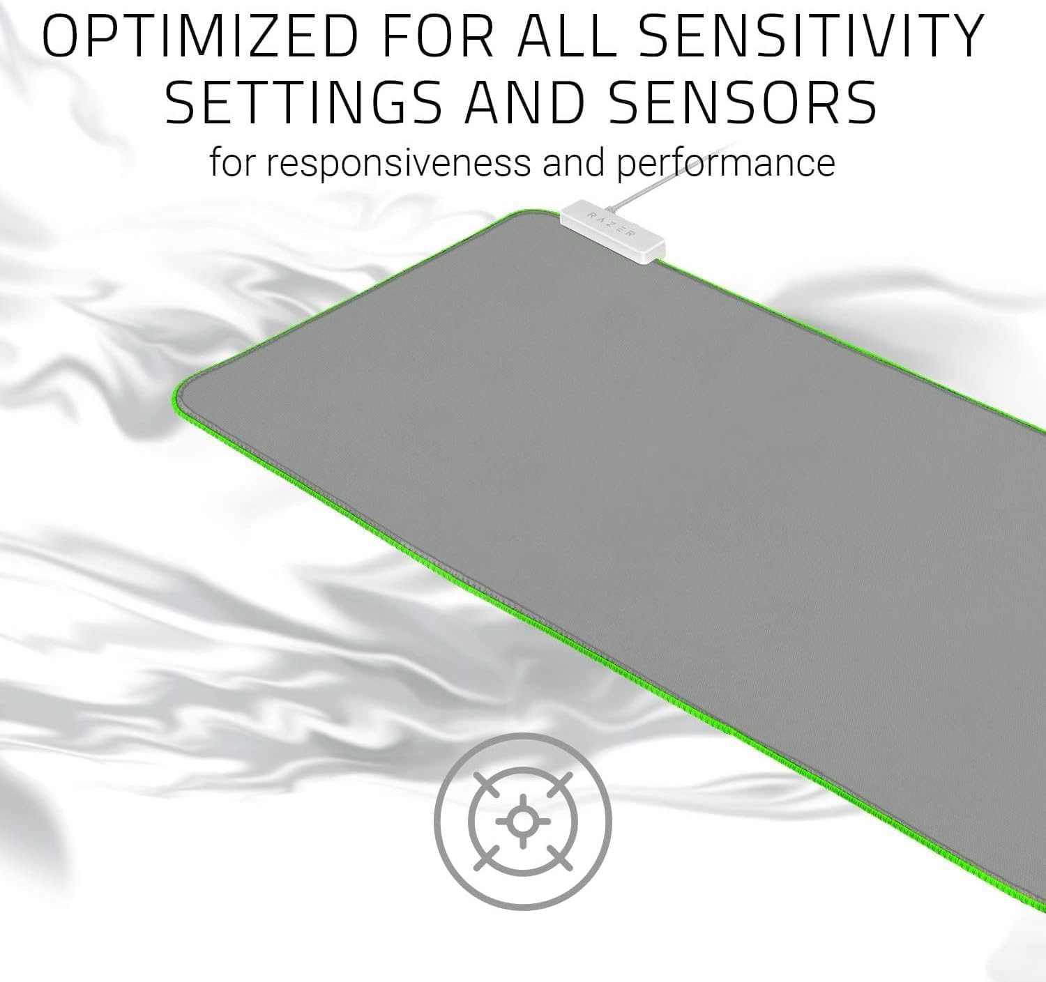 Razer Goliathus Extended Chroma - Soft Extended Gaming Mouse Mat Chroma RGB Lighting (Cable Holder, Fabric Surface, Quilted Edge, Optimized for all Mice) Mercury - New