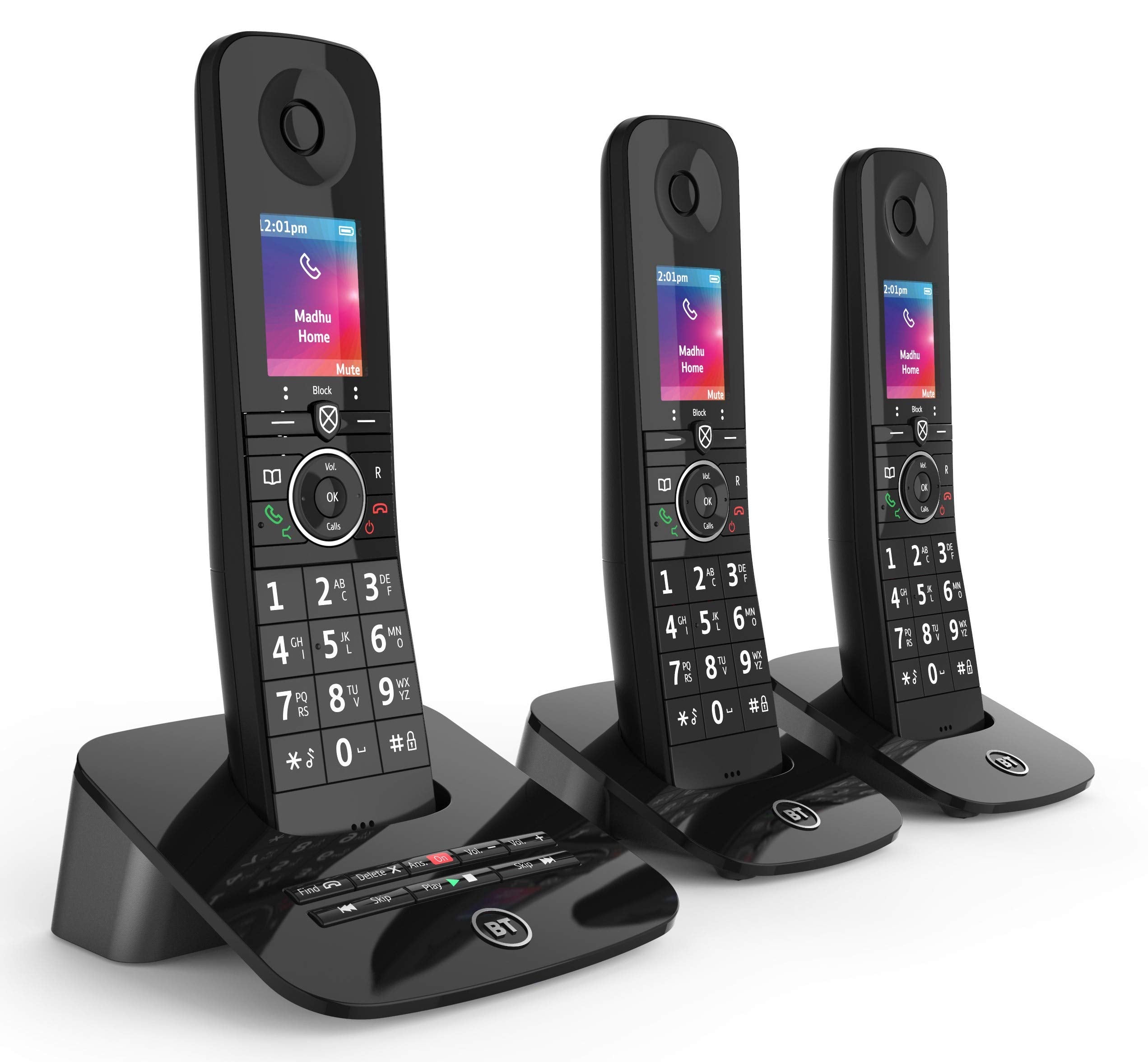 BT Premium Cordless Landline House Phone, Home Phone, 100 Percent Nuisance Call Blocker, Call Block Button, Answer Machine, Single Handset Pack - New