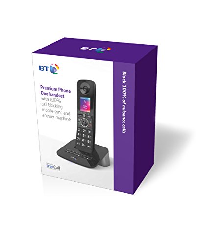 BT Premium Cordless Landline House Phone, Home Phone, 100 Percent Nuisance Call Blocker, Call Block Button, Answer Machine, Single Handset Pack - New