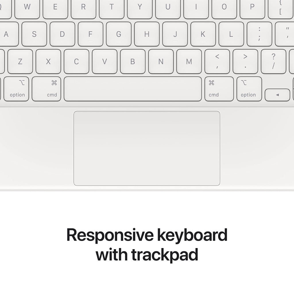 Apple Magic Keyboard for iPad Air (M2), iPad Pro 11-inch (4th, 3rd, 2nd & 1st generation) and iPad Air (5th, 4th generation) - British English - White - Like New