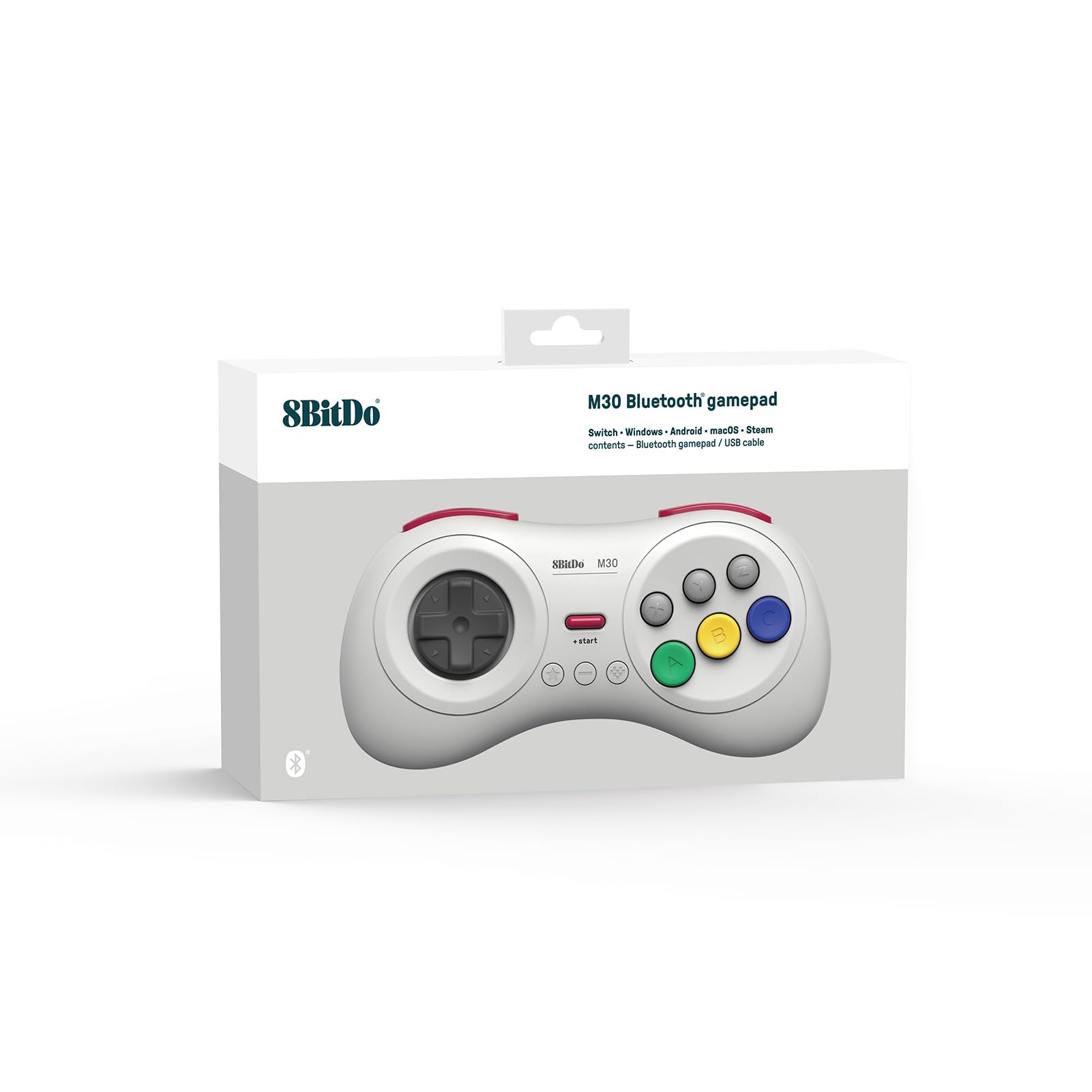 8Bitdo M30 Bluetooth Controller for Switch, Windows and Android, 6-Button Layout for SEGA's Classic Games - Like New