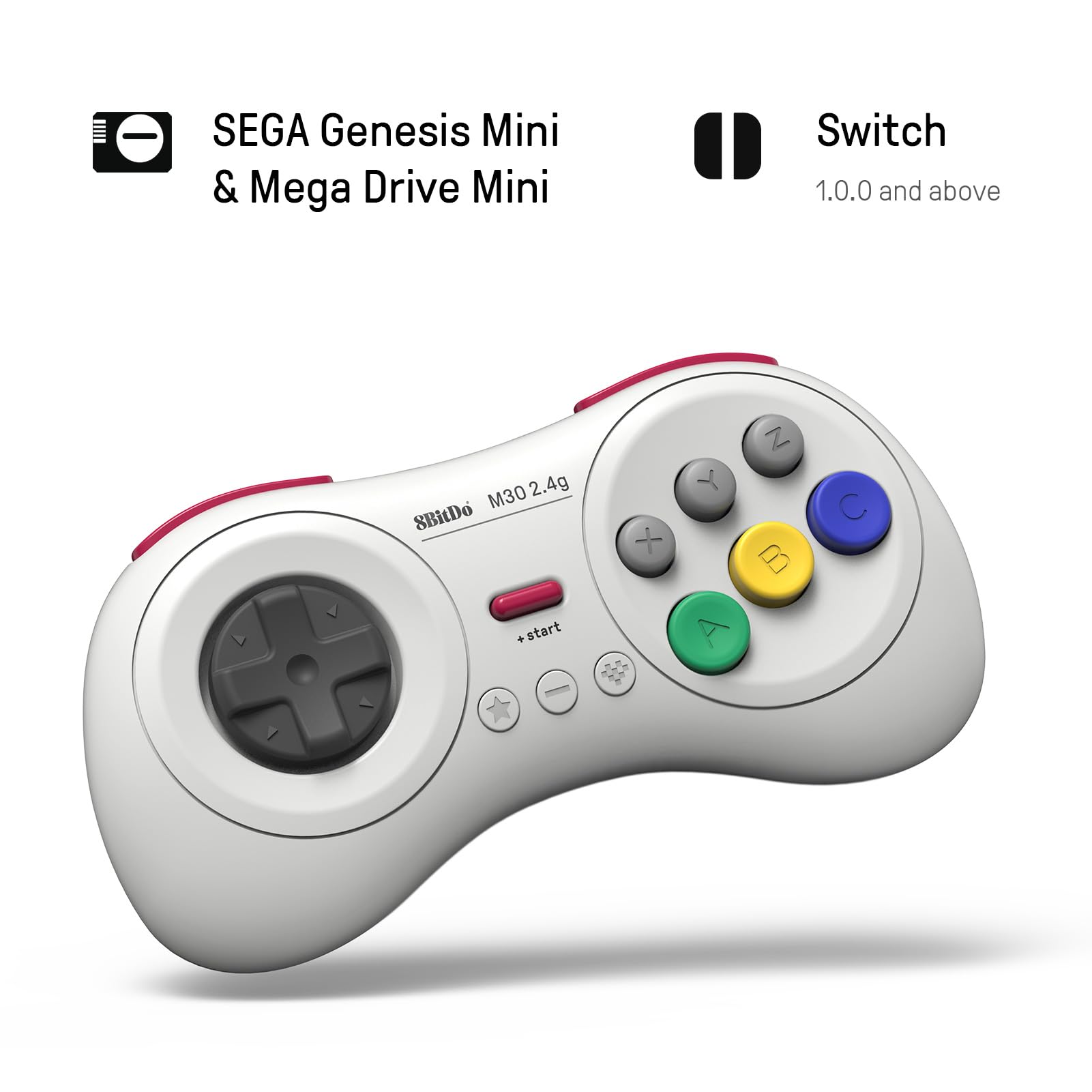8Bitdo M30 2.4G Wireless Gamepad for SEGA Mega Drive Mini and Switch with 6-Button - Like New