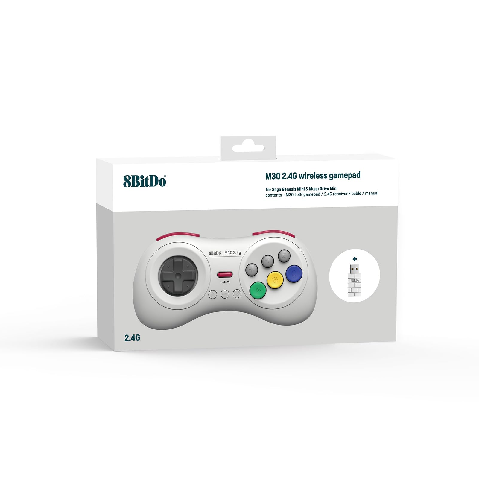 8Bitdo M30 2.4G Wireless Gamepad for SEGA Mega Drive Mini and Switch with 6-Button - Like New