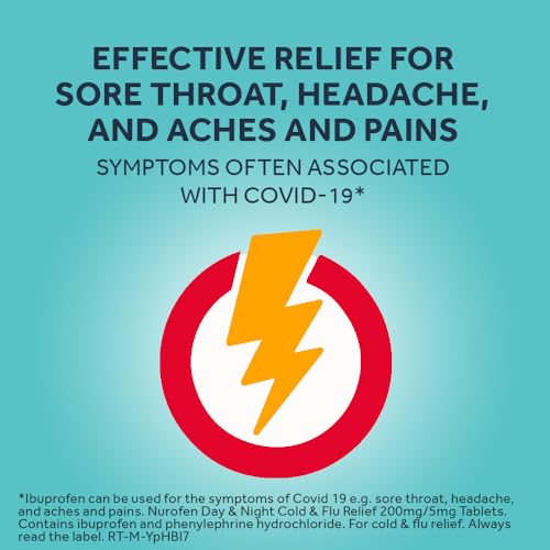Nurofen Cold & Flu Tablets 200mg/5mg - 16 Pack - Sinus Sore Throat Congestion Nasal Relief Medication - Damaged Box - BBE 07/2027