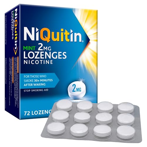NiQuitin 2mg Nicotine Lozenges - 72 Mint Lozenges - Stop Smoking Aid - Craving Relief - Quit Vaping - Damaged Box - BBE 11/2026