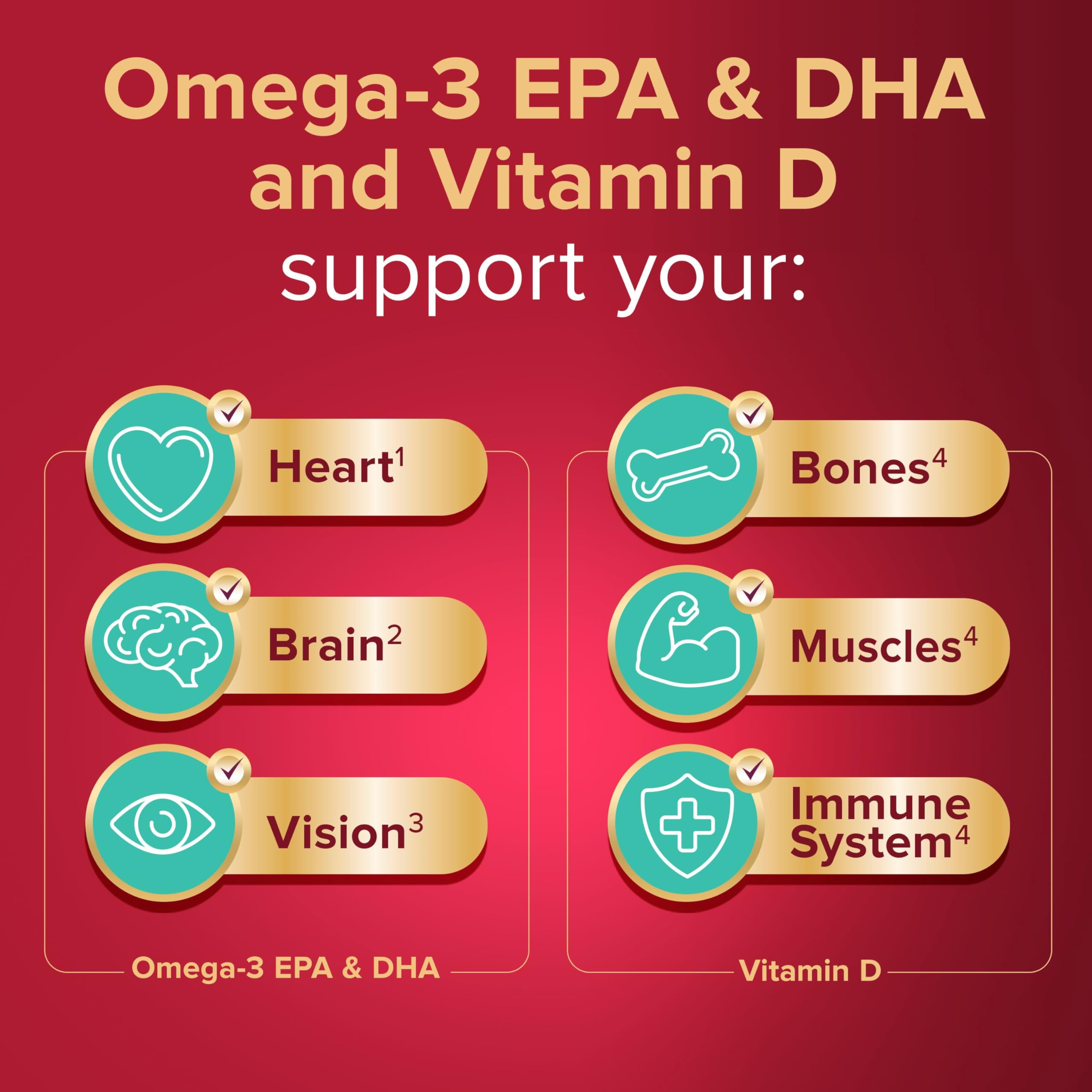 Seven Seas Omega-3 Fish Oil Extra Strength - Vitamin D - 30 One-A-Day Capsules - 1 Month Supply - Whole Body Health - Damaged Box - BBE 07/2028